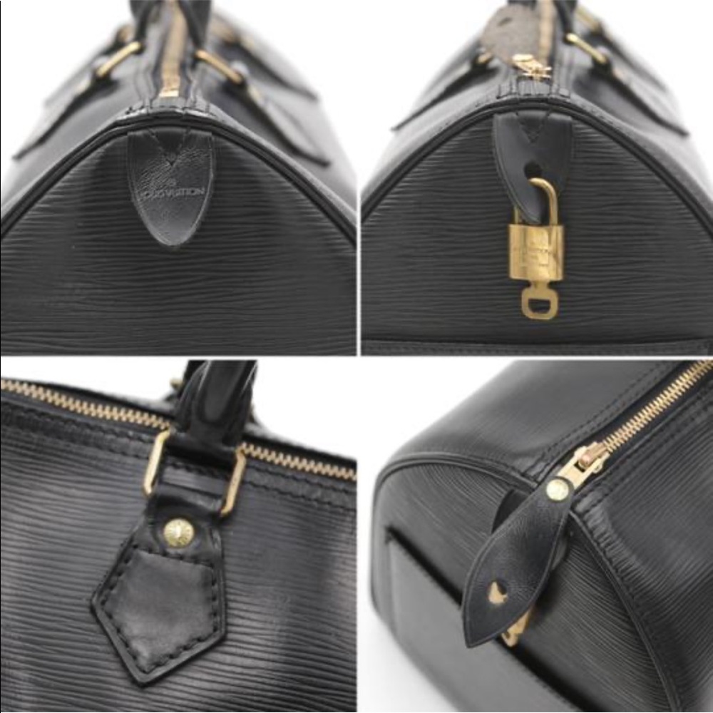 Louis Vuitton black Epi leather satchel authentic - Picture 9 of 12